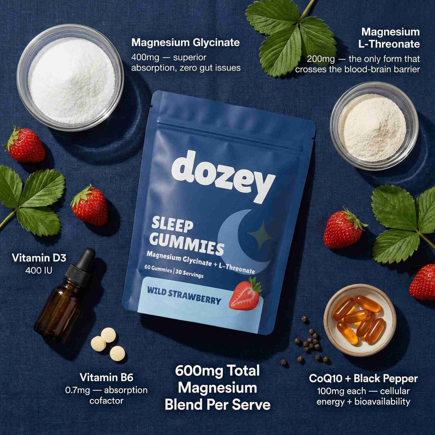 Dozey™ Magnesium Glycinate Sleep Gummies
